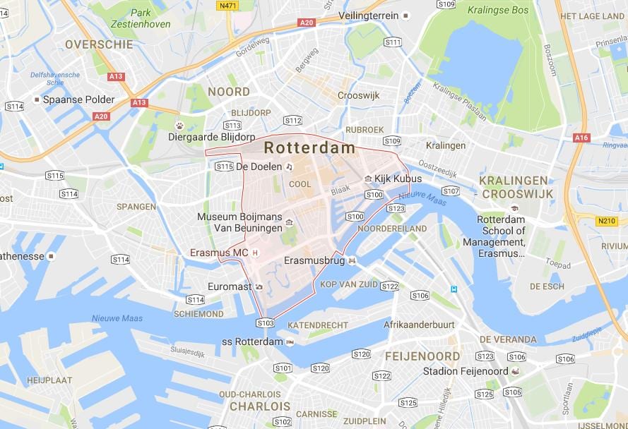ロッテルダムセンター地図