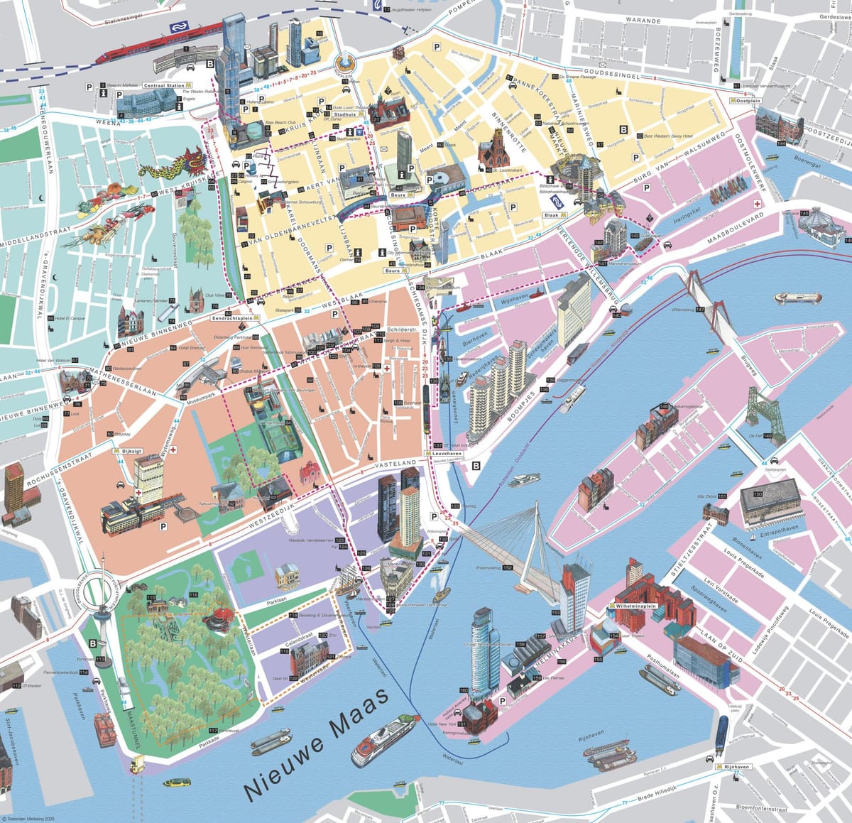 地図のロッテルダムのオフライン 