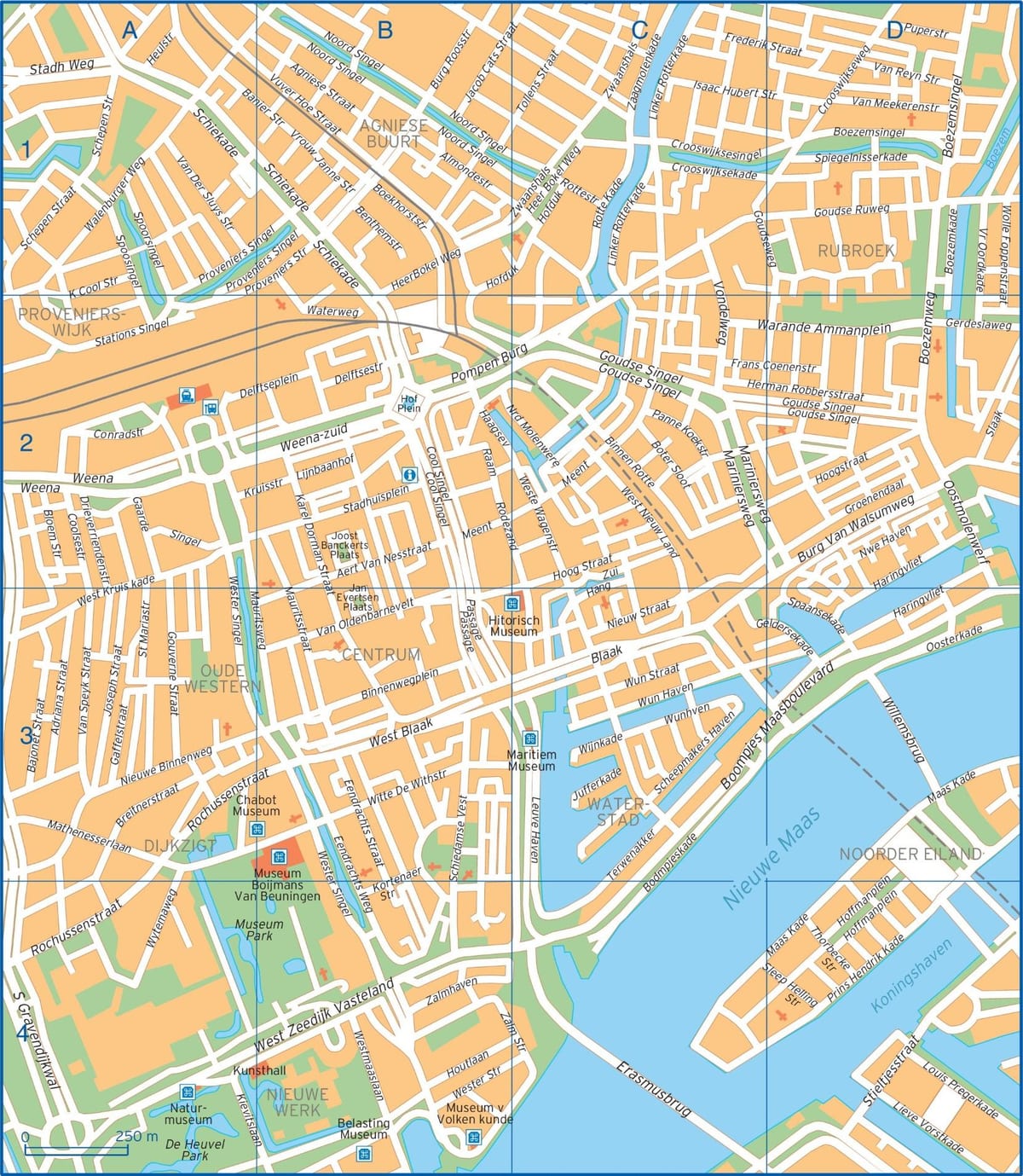 地図のロッテルダム街 